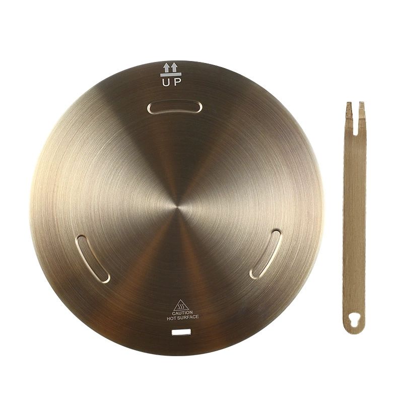 실버 인덕션플레이트 받침 원형 지름 열전도 바닥 패드 손잡이 발열판 탈착 - 상세 이미지 4