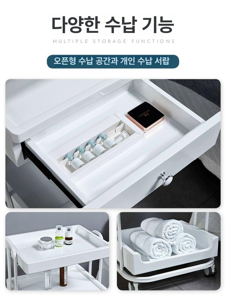 이동식 미용트롤리 다용도 뷰티 수납 피부샵 미용실 무빙 거치대 정리대 시술 네일샵 - 상세 이미지 5