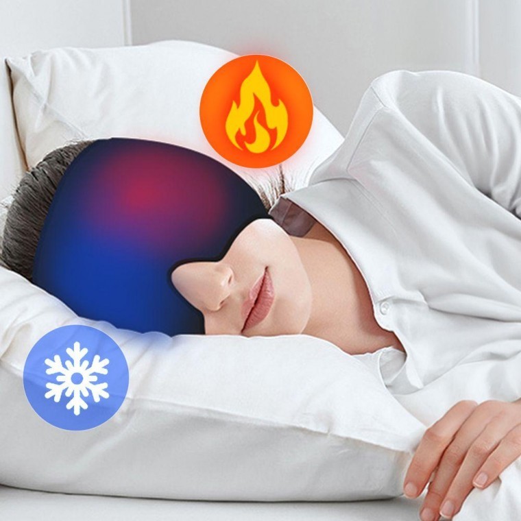 아이스 쿨링 안대 온열 수면 찜질 얼굴 찜질팩 블랙 눈찜질팩 온찜질 냉찜질 냉온 쿨링팩 - 상품 이미지