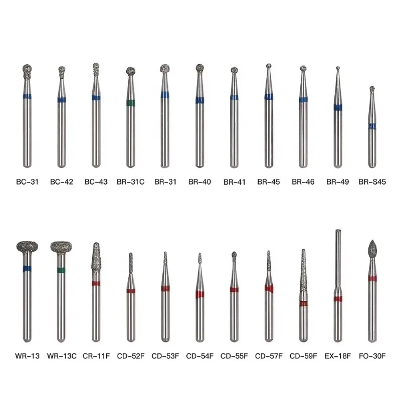AZDENT 다이아몬드 버 공장 공급 키트 당 BR-31 TR-13 BR-41 BR-46 BR-40 BR-45