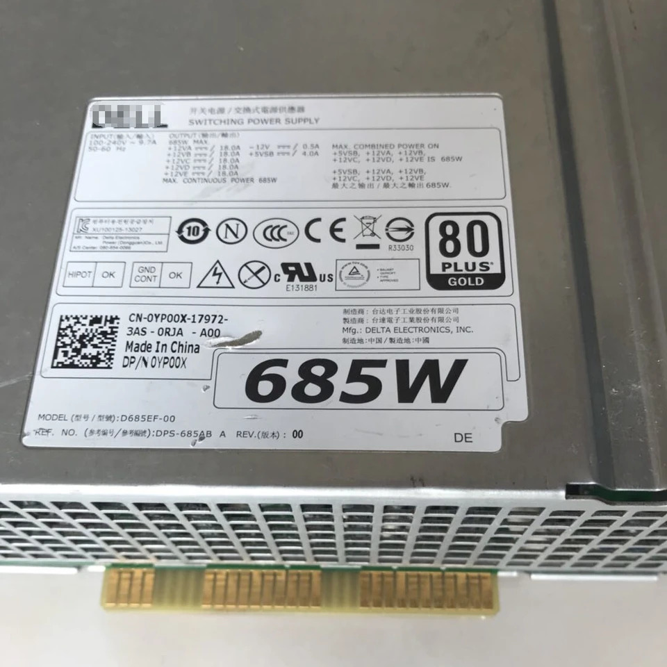 D685EF-00 워크스테이션 전원공급장치 DELL T3610 T5610 685W