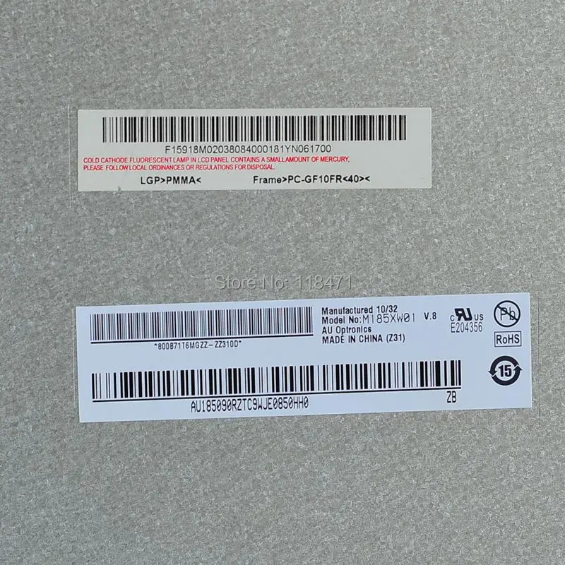 올인원 기계LCD 패널 리퍼 18.5 인치 M185XW01 V8 c100 c200