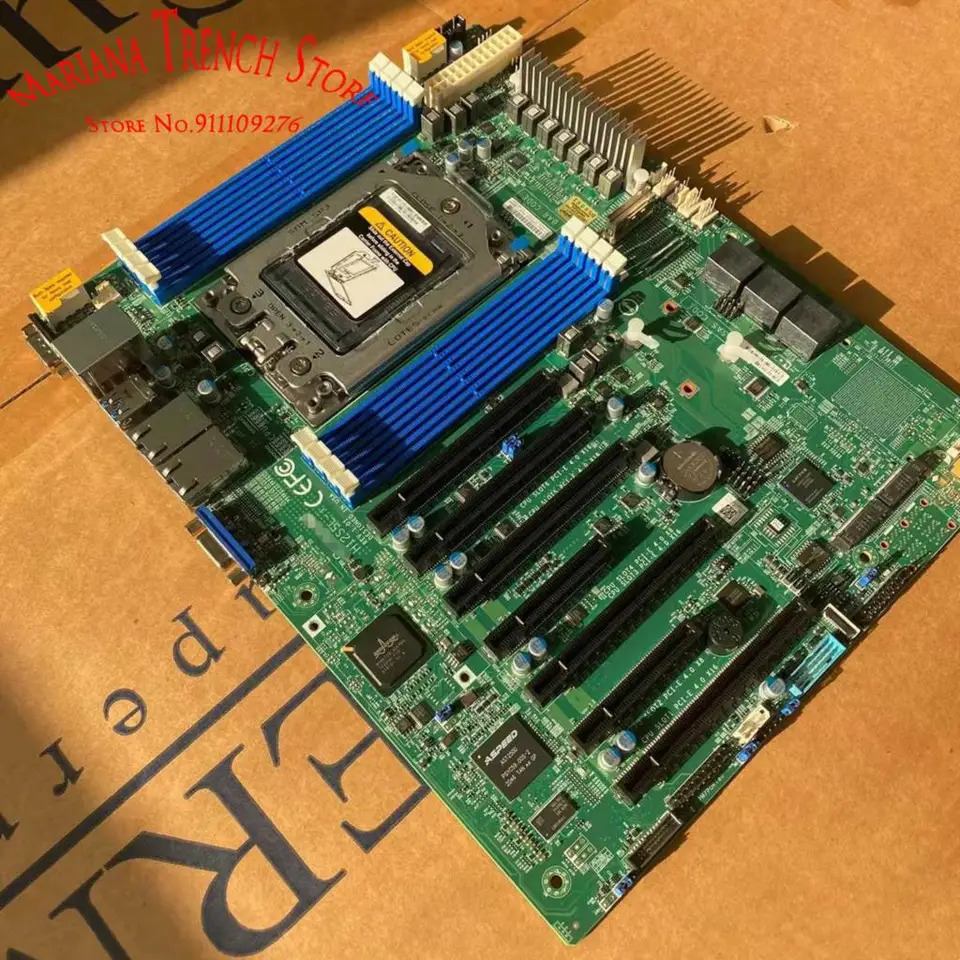 슈퍼마이크로 마더보드H12SSL-i 단일 EPYC 7003/7002 시리즈 프로세서 ECC DDR4 PCI-E 4.0 기가비트 이더넷 LAN 포트