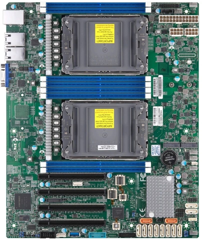 Supermicro 마더보드X12DPL-i6 LGA-4189 Xeon 확장 프로세서 i210 PCI-E 4.0 SATA3 6 Gbps 듀얼 LAN