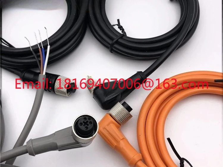 10PCS M8 M12 플매트 카펫 러그 케이블/스트레이트 엔드/팔꿈치/3 코어/4 코어/2m//5m/블랙/그레이