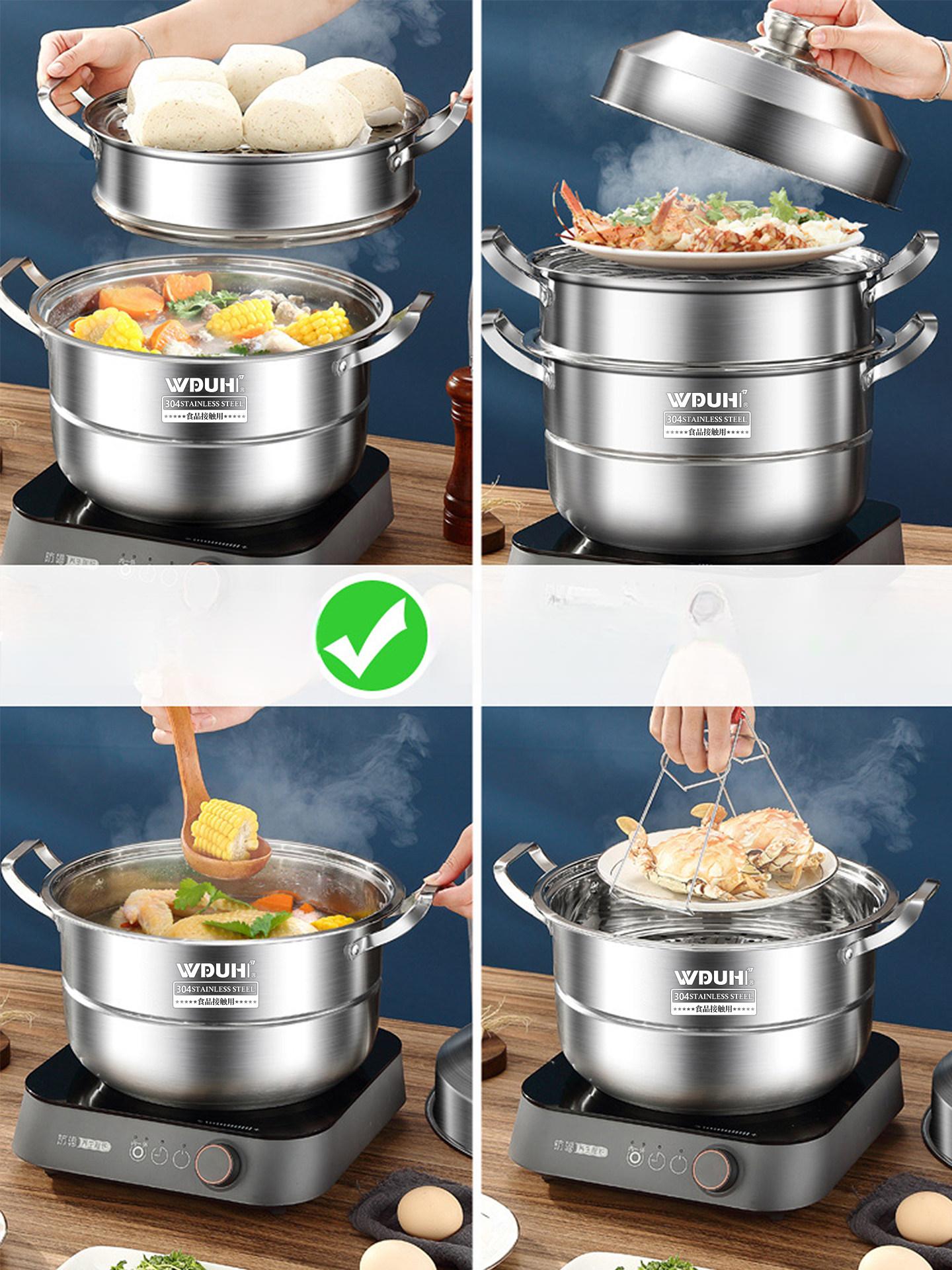 스테인리스 대형 스텐찜솥 스텐찜기 가정용 다용도 찜냄비 인덕션용찜기 대게찜기 - 상세 이미지 3