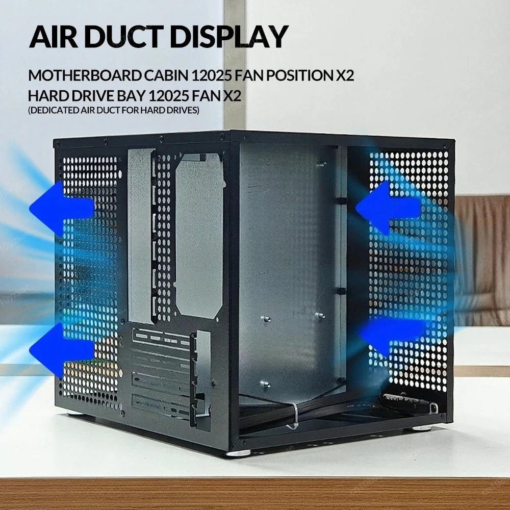 백플레전원공급장치 M 전체 높이 PCIe 확장이 포함된 Sagittarius 8베이 NAS 타워 케이스 Synology UNRAID최적화