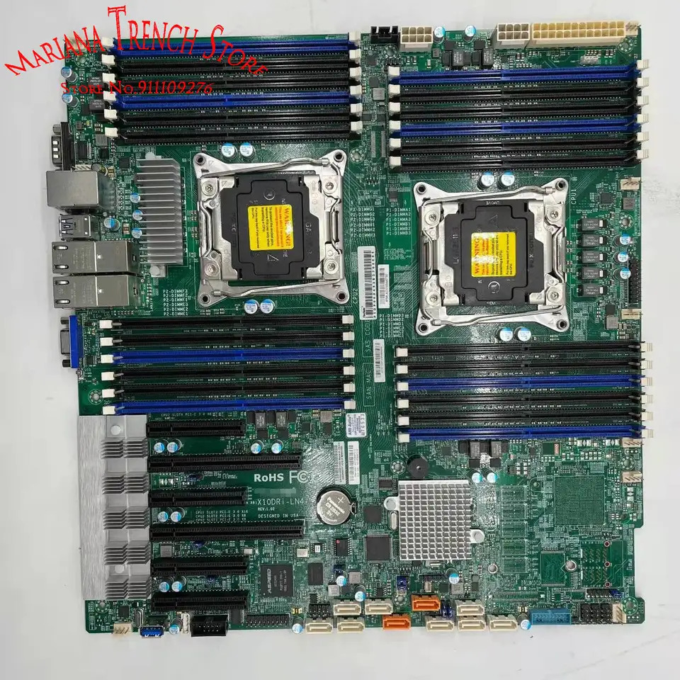 Supermicro 마더보드X10DRi-LN4 LGA2011 E5-2600 v4 v3 군 DDR4 쿼드 LAN 포함I350 GbE