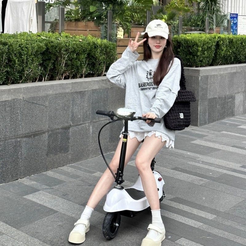 소형 좌식킥보드 배달용 가성비 안장 전동스쿠터 성인퀵보드 장거리 여성 - 상세 이미지 3