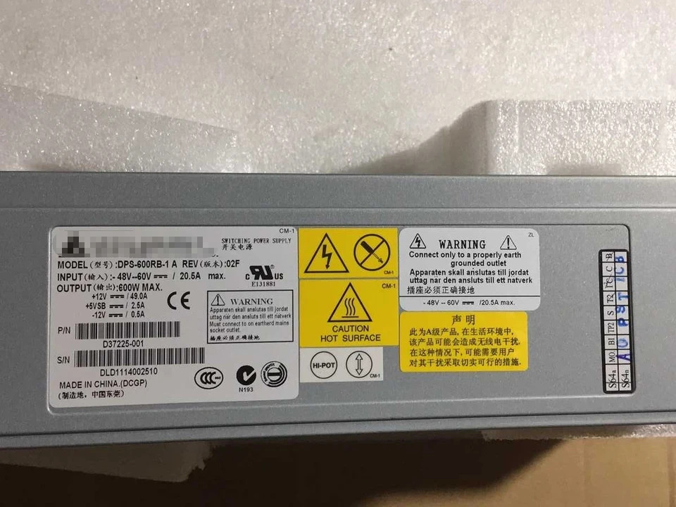 IBM x3650T 전원공급장치 정류기 모듈 DPS-600RB-1 A D37225-001 600W