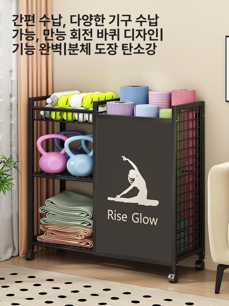 홈짐 거치대 대용량 보관함 기구 정리대 스탠드 정리함 바벨 수납장 피트니스 운동 - 상세 이미지 3