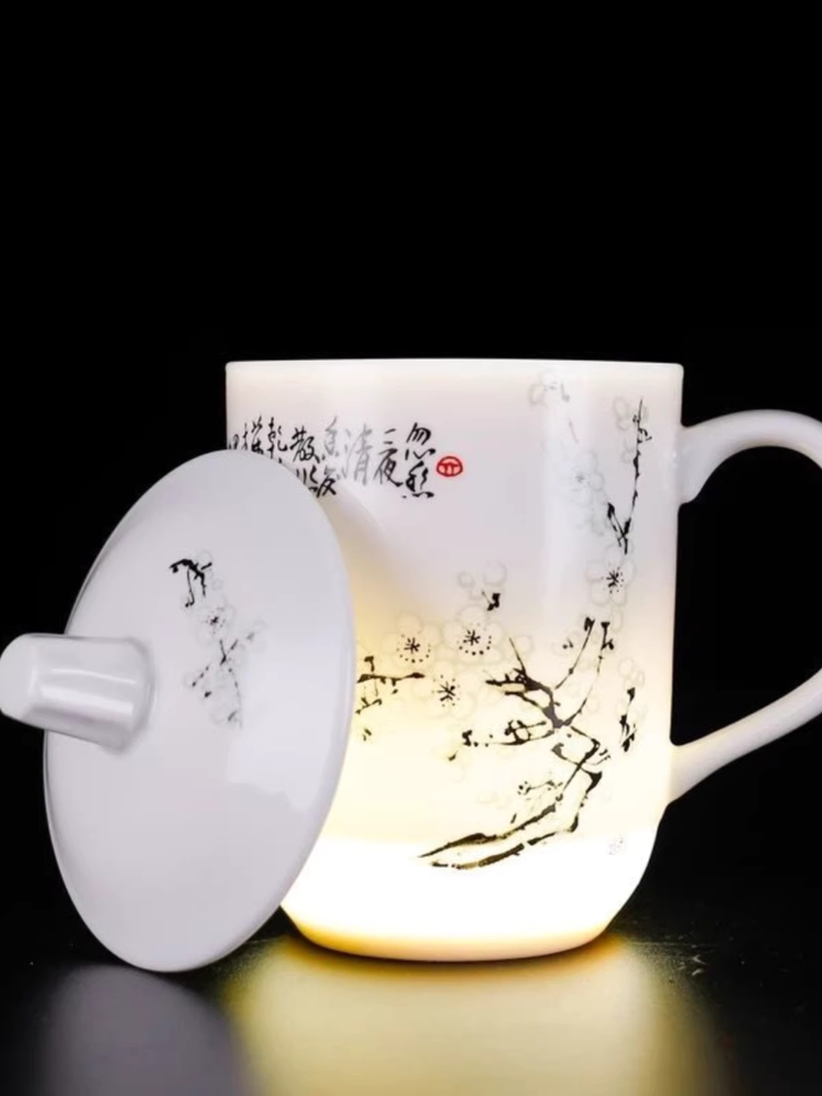 도자기컵 오브제 유광화이트 핸들 머그 레트로 예쁜 순백 신봉 - 상세 이미지 3