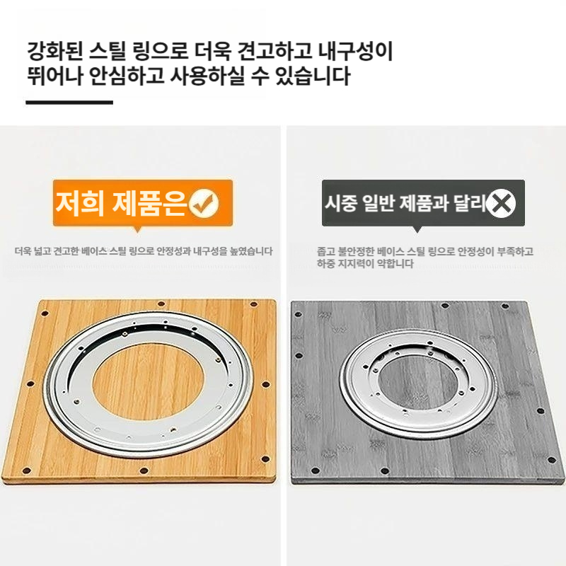 수납책꽂이 책장 회전 사각 선반 기본색 조립식 다용도 틈새 대나무 이동식 - 상세 이미지 4