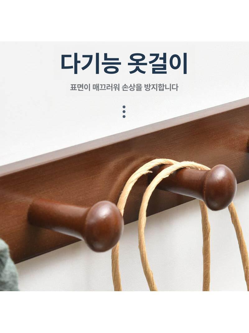 빈티지 코트랙 우드 앤틱 엔틱한 벽행거 선반 미니행거 드레스룸 스탠드행거 수납 - 상세 이미지 3