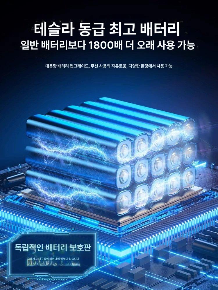 충전식 전동톱 가정용 가지치기 체인톱 절단 야외 무선전기톱 머신 경량 리튬 조경 - 상세 이미지 3