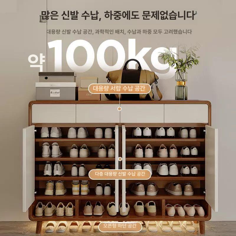 슬림 신발장 조립식 접이식 수납장 인테리어 원룸 서랍 현관장 좁은 신발정리대 높이 - 상세 이미지 2