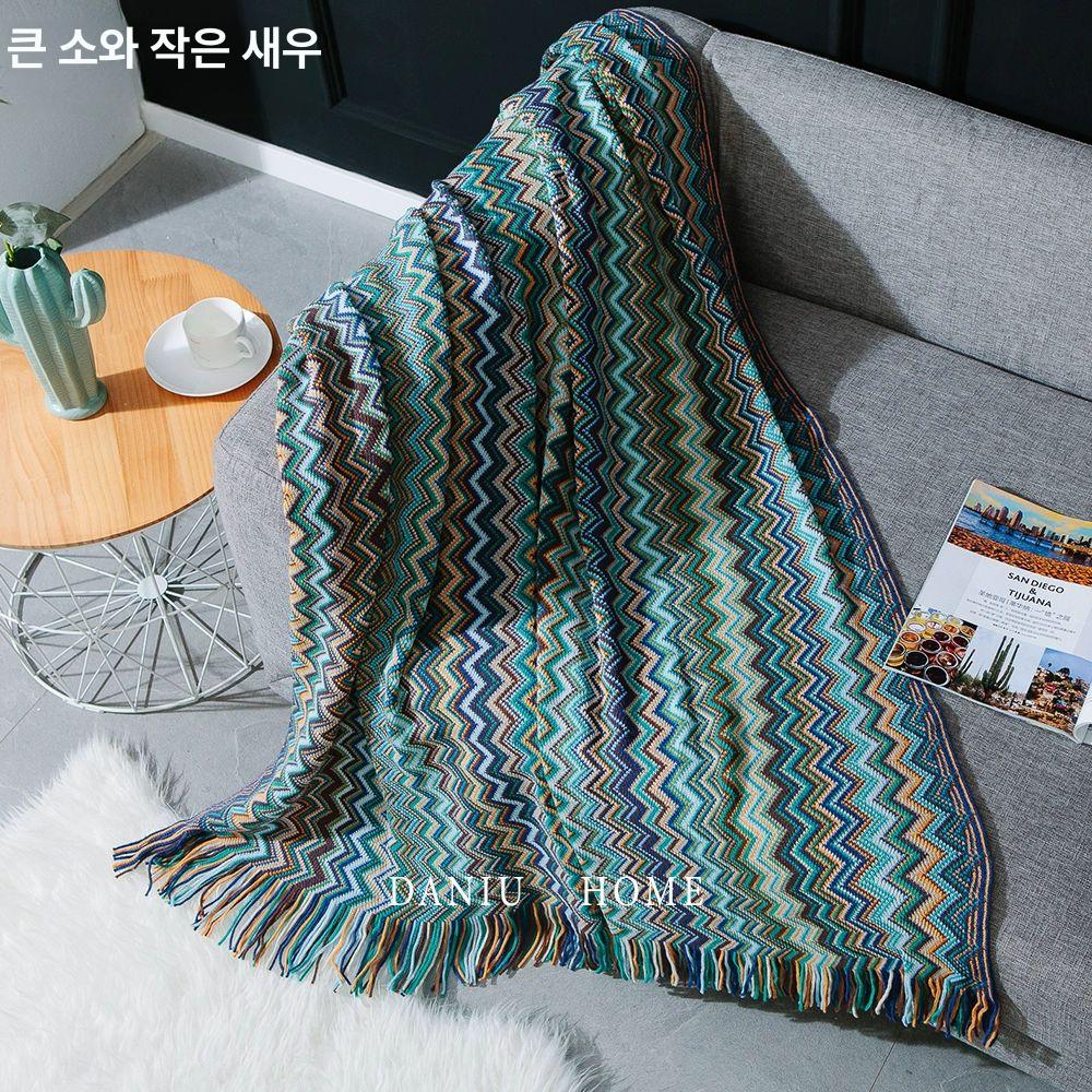 보헤미안 캠핑담요 대형 겨울 감성 차박용 에스닉 캠핑러그 빈티지 스타일 캠핑용 - 상세 이미지 4