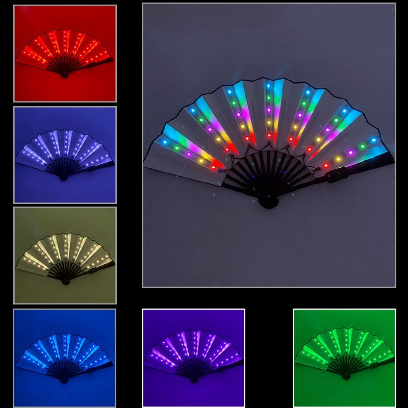 LED 부채 발광 파티 공연용 무용 콘서트 팬 무대소품 응원 클럽 - 상세 이미지 3