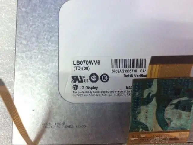 TFT LCD 디스플레이 LB070WV6-TD08 7.0 인치
