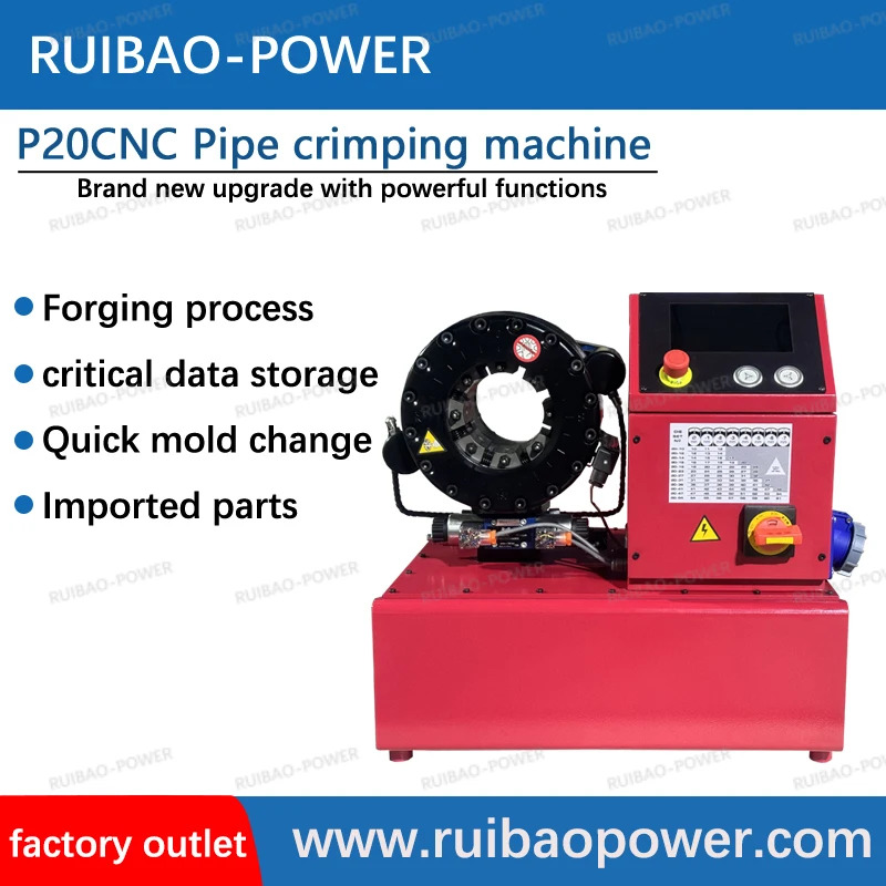 RUIBAO 가공 솔레노이드 밸브 Eaton 스위치 대만 모터 P20CNC 호스 압착 기계