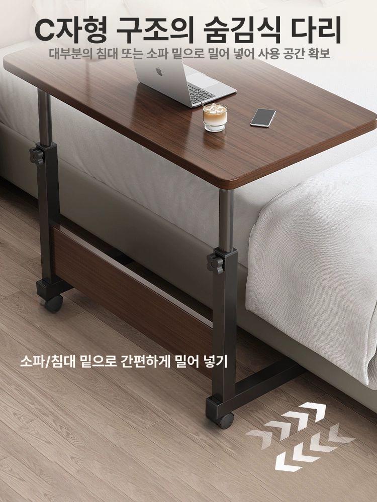 1인용 책상 작은 원룸 대학생 공부 침실 컴퓨터 간이 업무용 기숙사 일자형 공간활용 - 상세 이미지 2