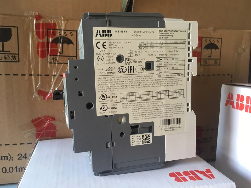 모터 보호 회로차단기 ABB MS165 시리즈 신 MS165-65
