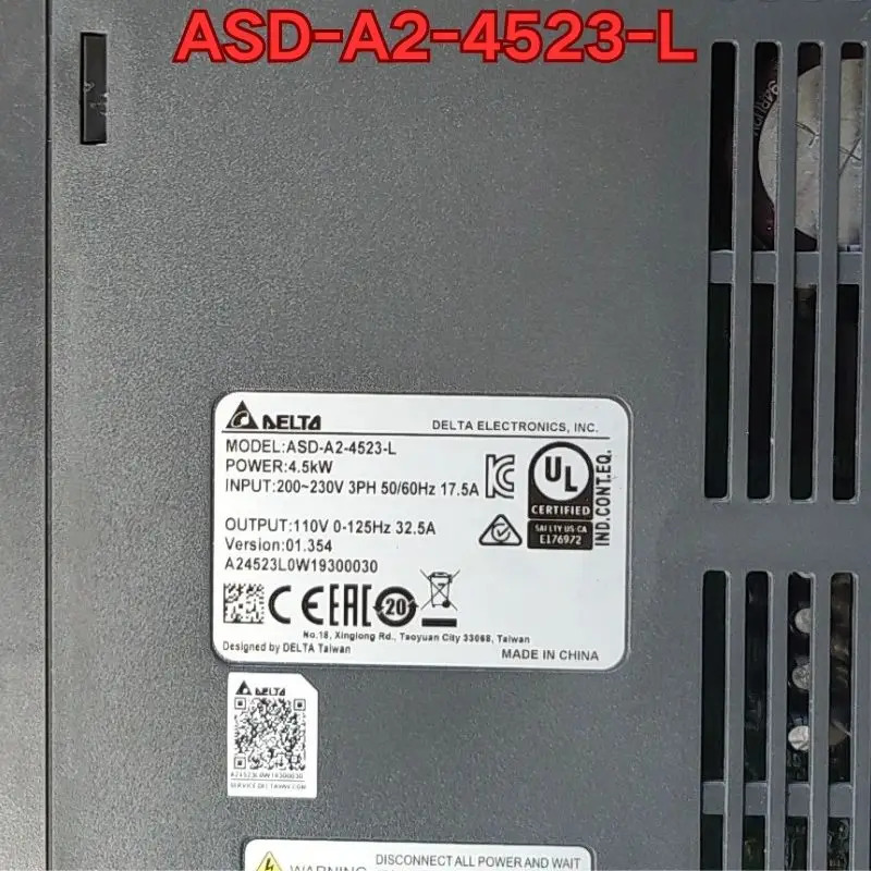 리퍼 서보 드라이브 ASD-A2-4523-L 머신 완료