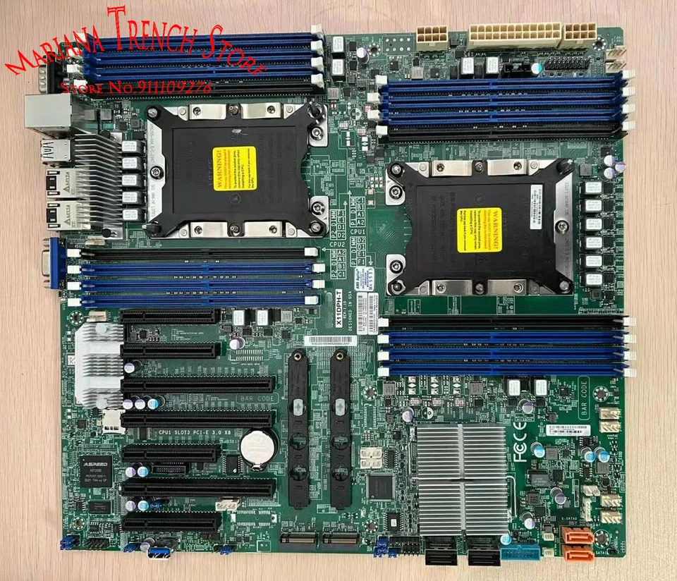슈퍼마이크로 마더보드X11DPH-T Xeon 확장 프로세서 LGA-3647 DDR4 7 PCI-E 3.0 슬롯 듀얼 LAN 10GBase-T