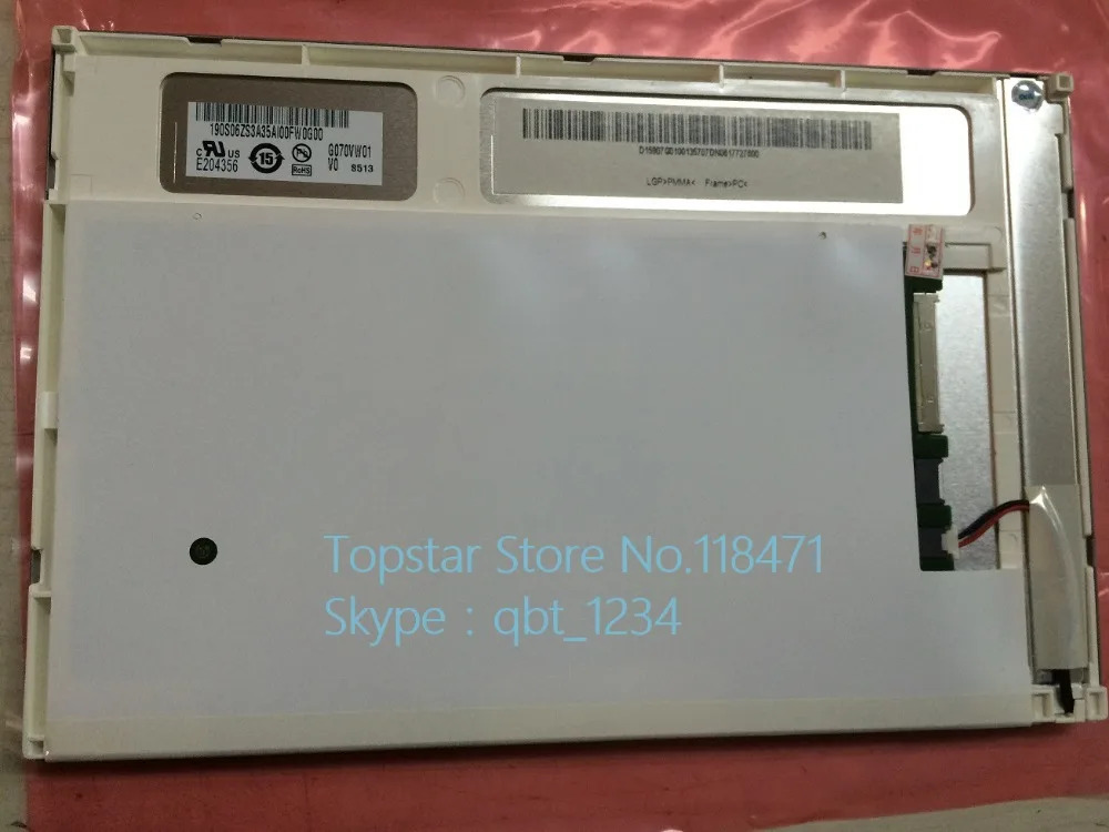 AUO 오리지널 A 등급 TFT LCD 디스플레이 모듈 7.0 인치 G070VW01 V0