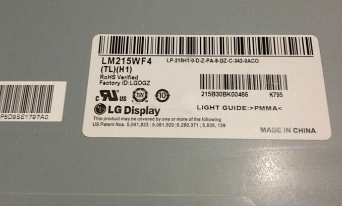 LM215WF4-TLH1 LCD 디스플레이 스크린 TFT 패널 21.5 인치 LM215WF4 TL H1 TLH1