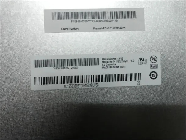 리퍼 완료 18.5 인치 LCD 패널 M185XW01 V0 디스플레이