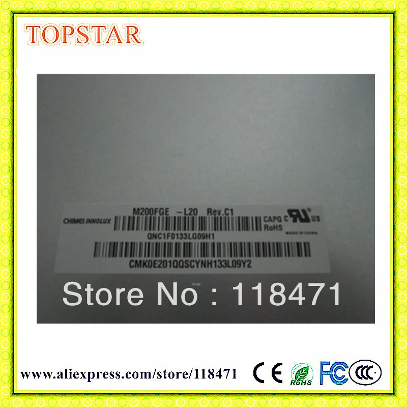 오리지널 A 등급 CHIMEI INNOLUX M200FGE-L20 M200FGE L20 20.0 인치 LCD 패널