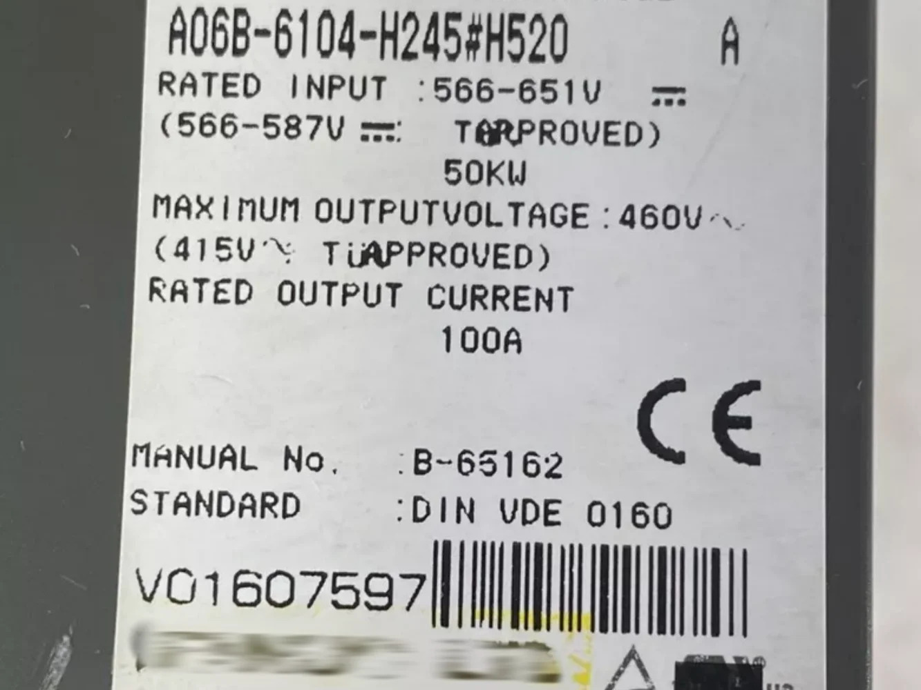 A06B-6104-H245 새 모듈