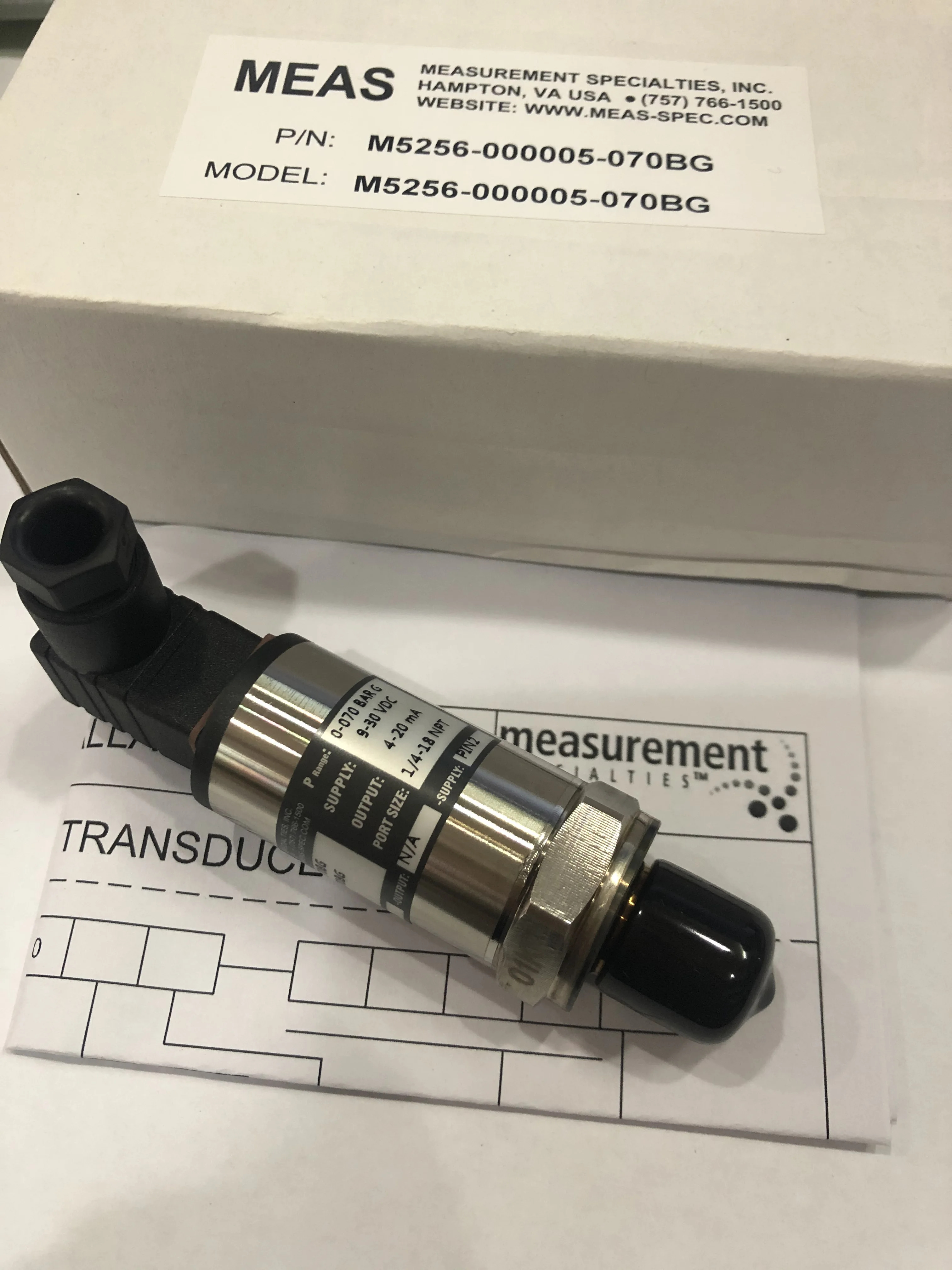 M5256-000005-070BG MEAS 산업등급 압력센서 원본