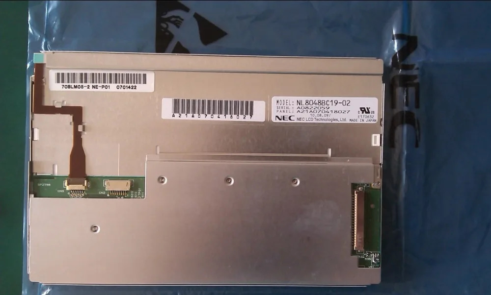산업모니터 NLT리퍼되는 NL8048BC19-02 LCD 패널 오리지널 리퍼 OK 7.0 인치
