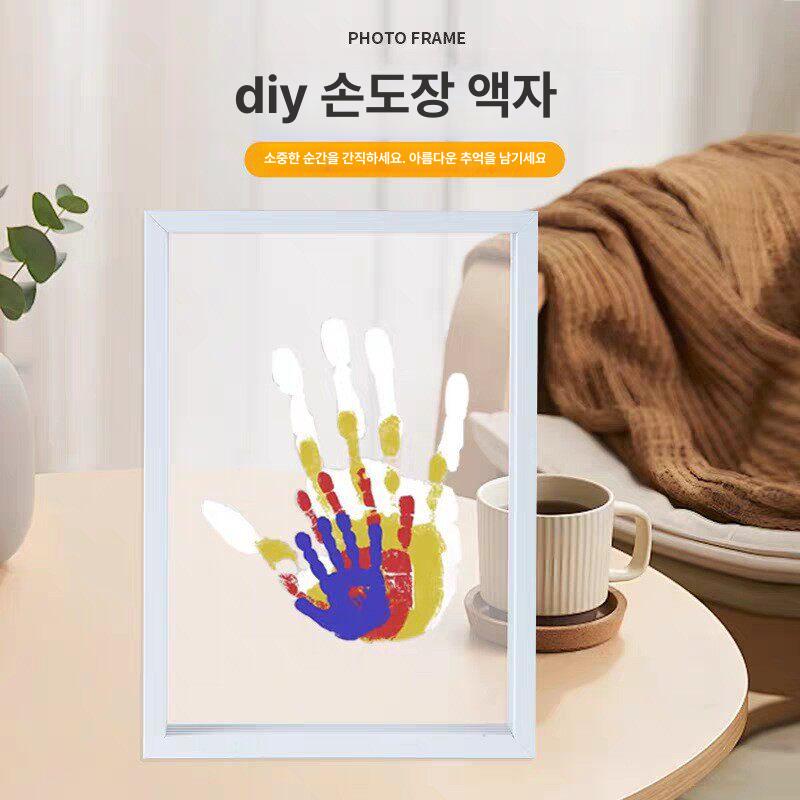 diy 가족액자 커플 선물 손도장 벽걸이 사진 소품 홈 그림 핸드프린팅 생일 추억 - 상세 이미지 4