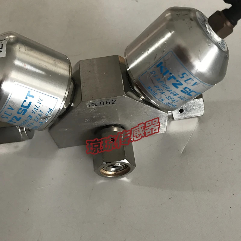 KITZ SCT 더블 컨트롤 3방향 공압 다이어프램 밸브 헤드 O.P.0.4 0.7MPA G 316LE SEP