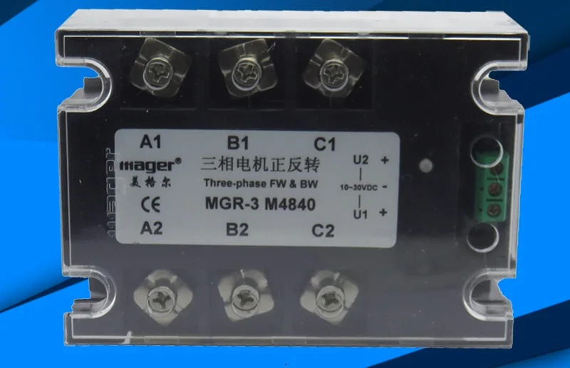 Mager 3상모터 반전 솔리드 스테이트 릴레이 40A MGR-3-M4840