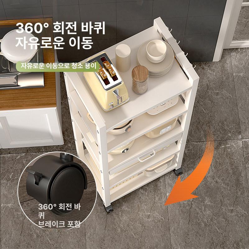 4단 서랍수납장 선반수납장 폭 베란다 옷 탕비실서랍장 모듈수납장 - 상세 이미지 5