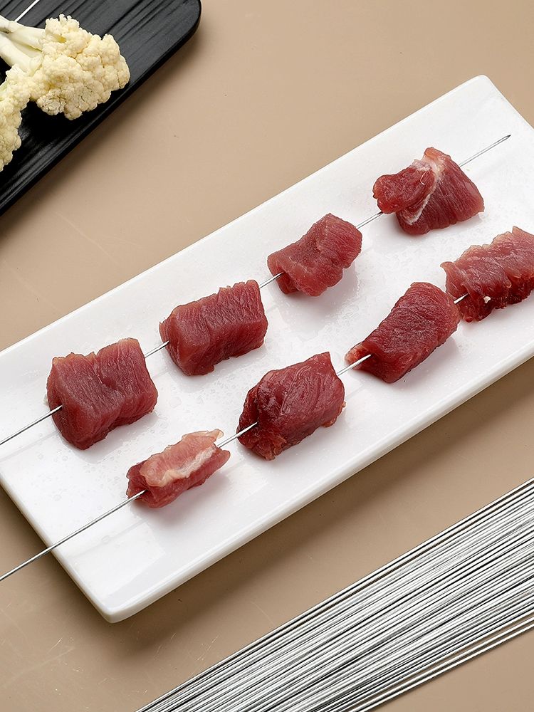 그릴 양꼬치꼬챙이 캠핑꼬치 바베큐꼬치 원형 두께 캠핑스텐꼬치 야외 스틱 꼬지 화로 - 상세 이미지 5