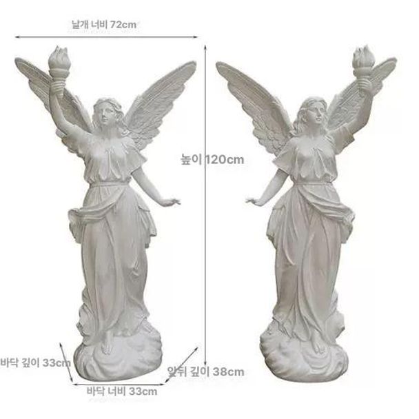 행운 조각상 천사 야외 아트리움 석고상 인물 로비 정원장식 유럽식 - 상세 이미지 2