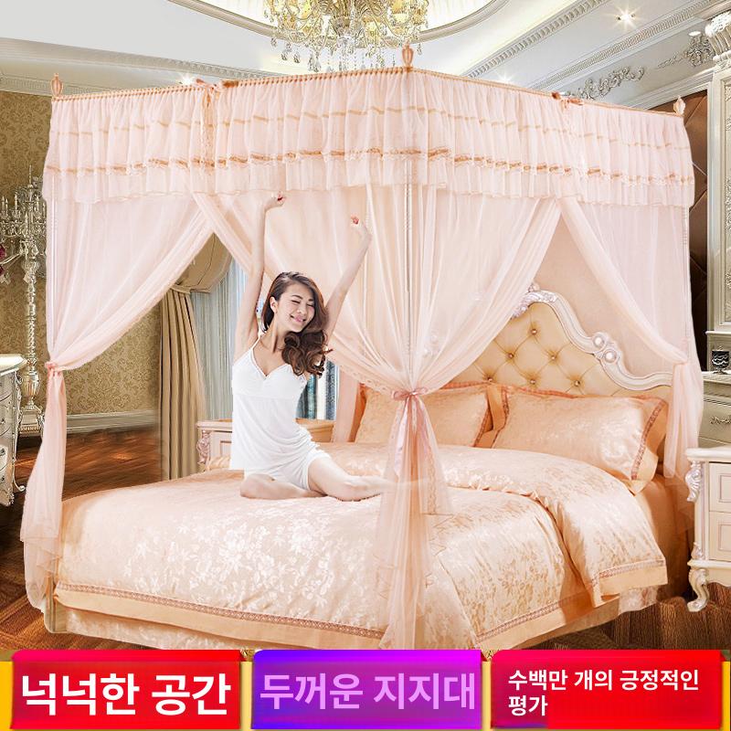 공주 침대 캐노피 인테리어 레이스 커튼 꾸미기 커텐 모기장 케노피 하우스 - 상세 이미지 3