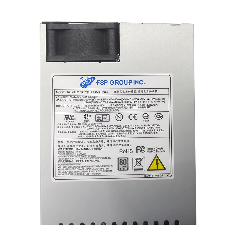 FSP270-60LE 저소음 1U 전원공급장치 FLEX 올인원 금전 등록기 NAS 키트 신