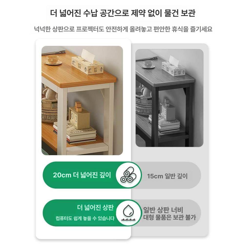 침실 원목선반 벽걸이 심플 다용도 수납장 모서리 침대머리선반 모던 진열대 - 상세 이미지 2
