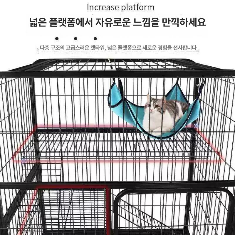 철제 케이지 대형 반려동물 분리 격리장 실내 철망 사육장 가정용 견사 실외 이동장 - 상세 이미지 3