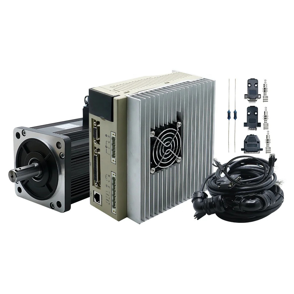 HLTNC 130ST-M07725 -L30F-GABN 7.7NM 2KW 220v 2500rpm 2500PPR 고출력 고속 서보모터 세트 CNC용