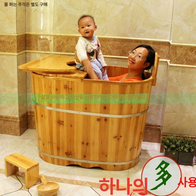 가정용 간이욕조 이동식 히노끼 히노키탕 편백나무 목욕탕 목욕통 홈사우나 스파 - 상세 이미지 5