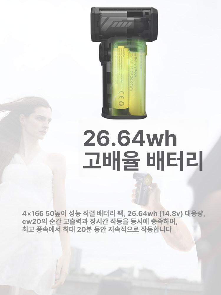 경량 미니송풍기 낙엽 강력 충전 에어건 팬 배터리 캠핑용품 공기 - 상세 이미지 4