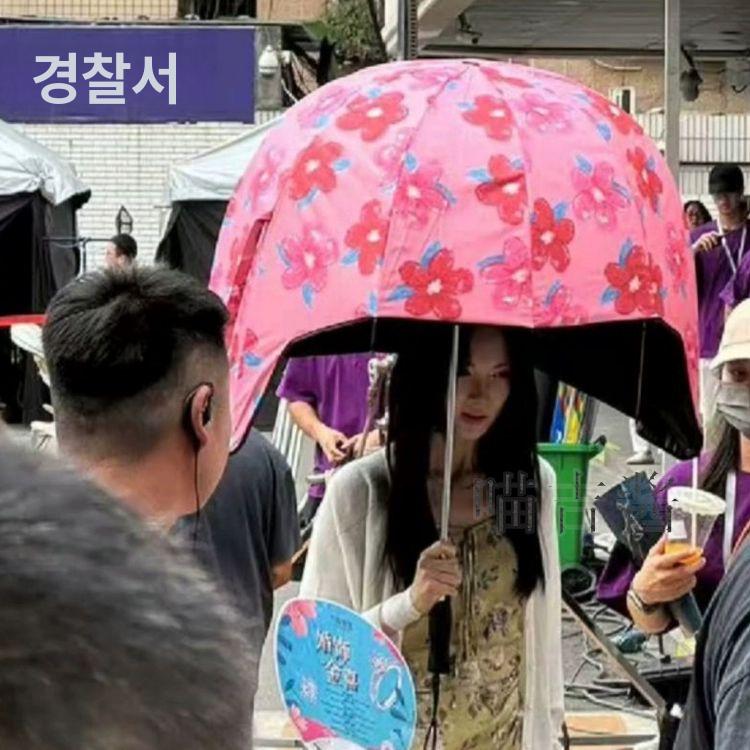 자외선차단 우산 핑크색 햇빛 겸용 우양산 여성용 야외 장마 방풍 파라솔 오토매틱 - 상세 이미지 3