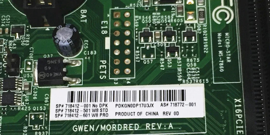 hp호환 490G1 498G1MT 메보드 MS-7860 V1.2718412 -001 718772